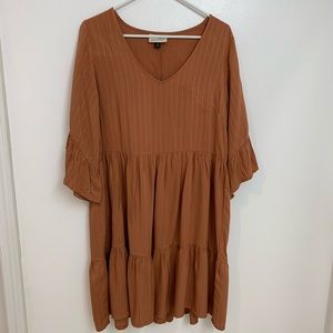 Peasant style mini dress bell sleeves